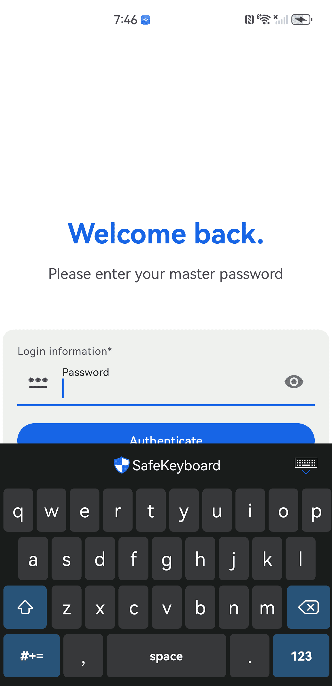 Keymaster screenshot